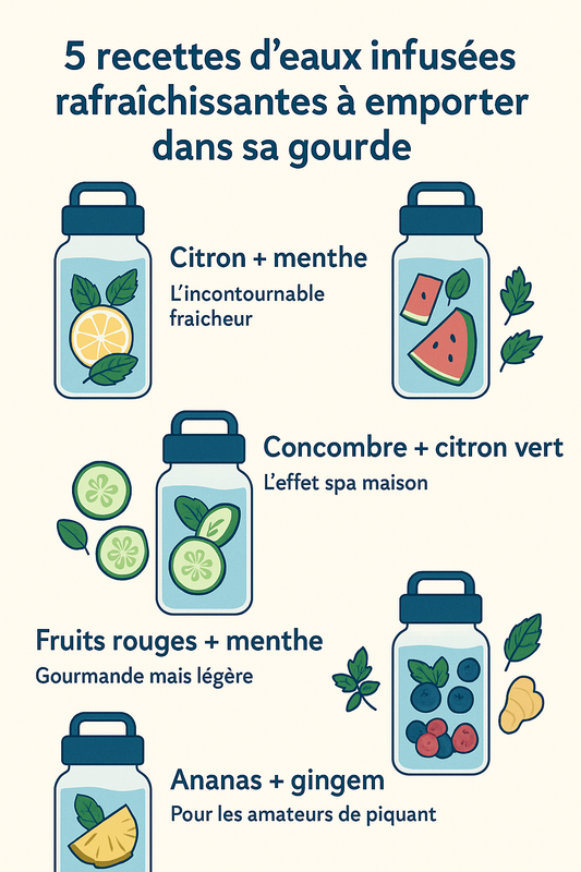 🍓 5 recettes d’eaux infusées rafraîchissantes à emporter dans sa gourde