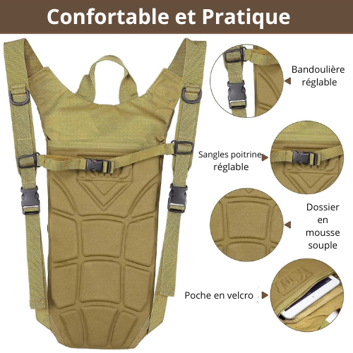 Sac à dos d'hydratation tactique